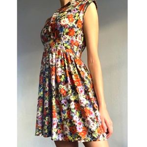 Steven Alan Sleeveless Silk Floral Printed Twill Dress Size